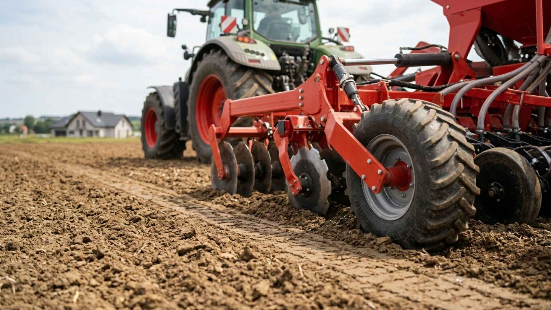 Precyzyjne dogniecenie łoża siewnego przez koła dogniatające nowoczesnego siewnika talerzowego